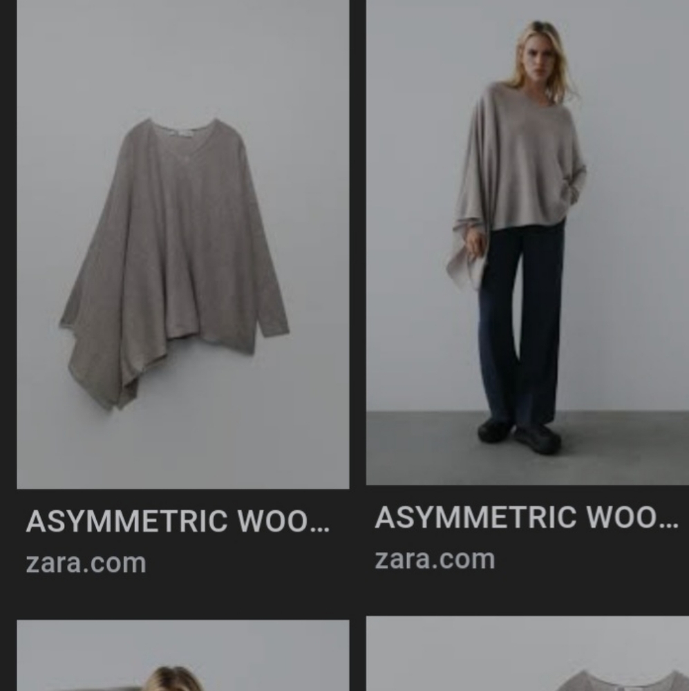 ZARA REAL WOOL SOFT ASYMMETRIC SWEATER NWT SIZE MEDIUM - Picture 4 of 8
